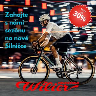 Vyražte na jarní tréninky na nové silničce Wilier.🚴 Zlevnili jsme pro vás skoro 100 kol! Všechna jsou ihned k dodání,...